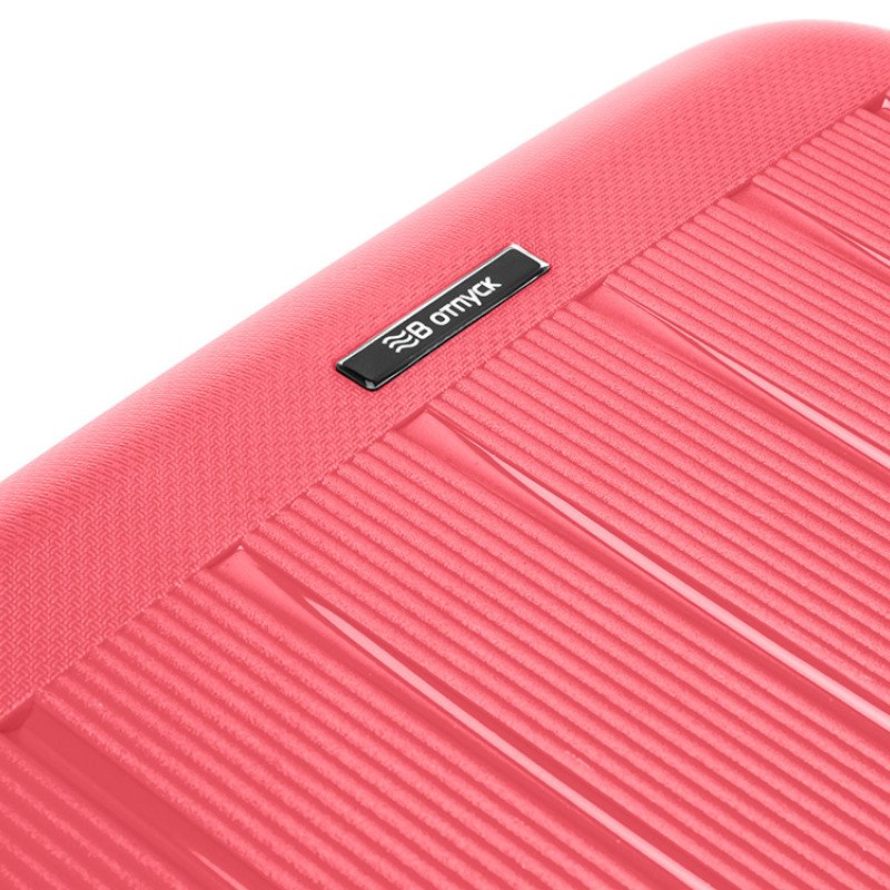 Чемодан TORBER В Отпуск, ярко-розовый, полипропилен, 55 х 36 х 21,5 см, 37 л