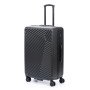 Чемодан TORBER ЛАМА, чёрный, ABS-пластик, 49 х 29,5 х 77 см, 92 л