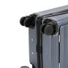Чемодан TORBER БАЙКАЛ, тёмно-серый металлик, поликарбонат, 37,5 x 20 х 54 см, 37 л