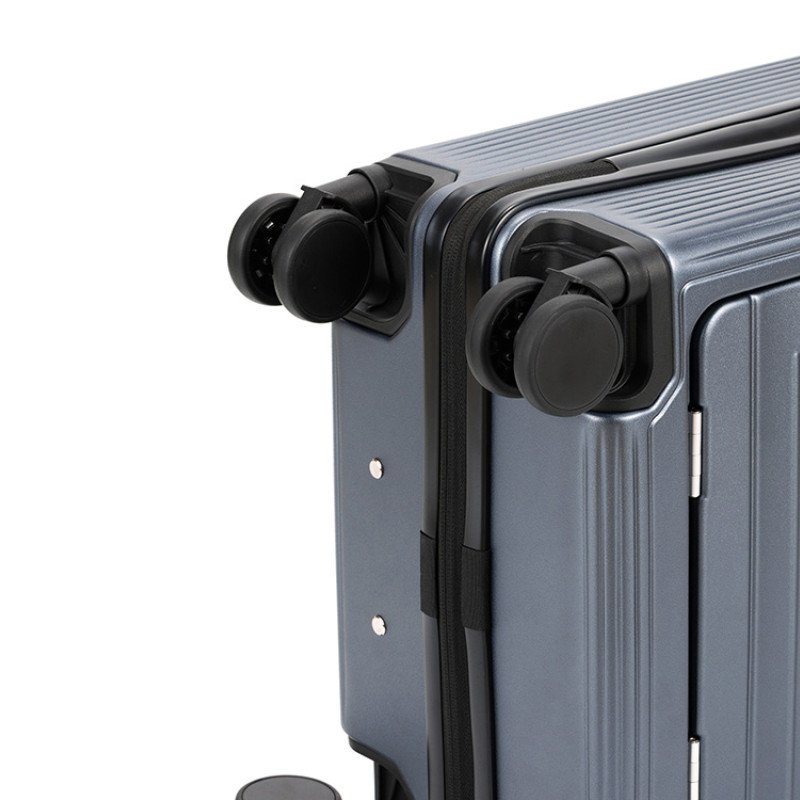 Чемодан TORBER БАЙКАЛ, тёмно-серый металлик, поликарбонат, 37,5 x 20 х 54 см, 37 л