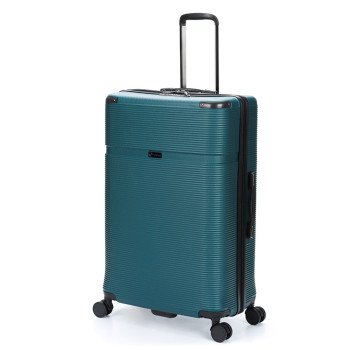 Чемодан TORBER ОНЕГА, зелёный, ABS-пластик, 79,5 х 51 х 29 см, 103 л