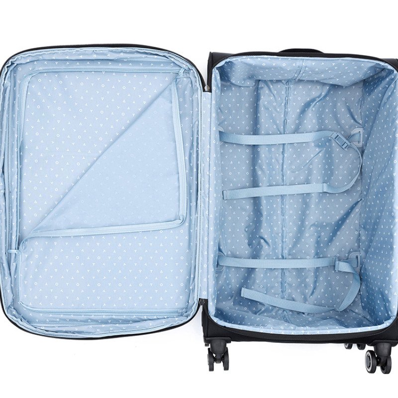 Чемодан TORBER НЕРО, чёрный, переработанный ПЭТ, 48 х 28 х 79 см, 90 л