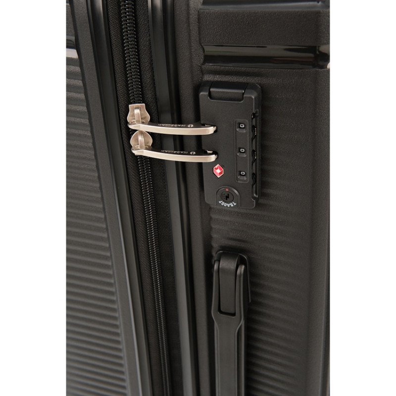 Чемодан 4-х колесный, Magellan, TRINIDAD, 70л, черный металлик