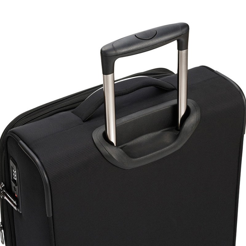 Чемодан TORBER НЕРО, чёрный, переработанный ПЭТ, 40 х 20 х 55 см, 37 л