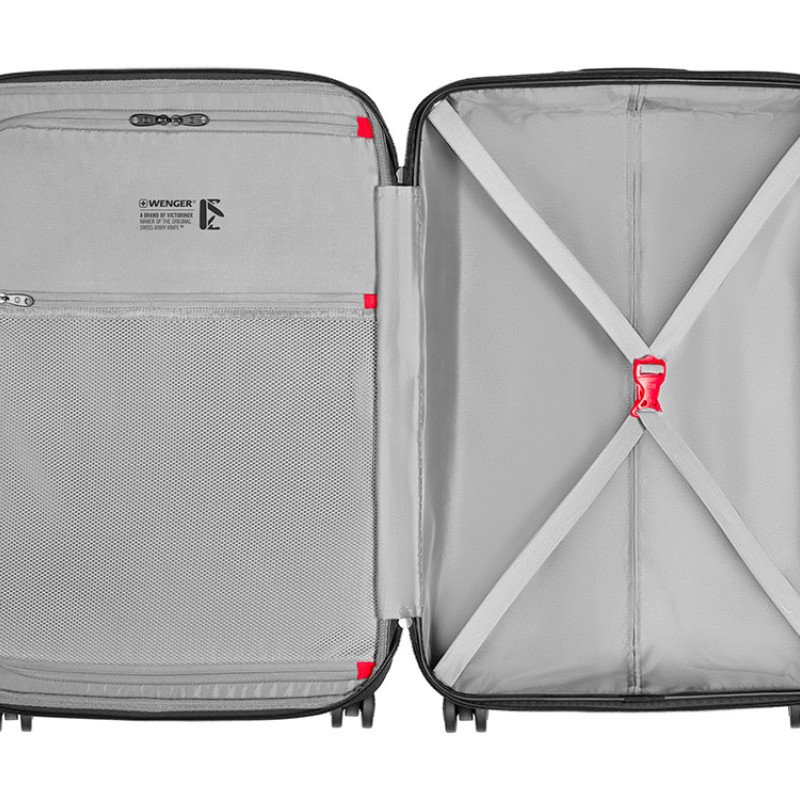 Чемодан WENGER Prymo, чёрный, средний, 45х65х26 см, 59 л, ABS+PC