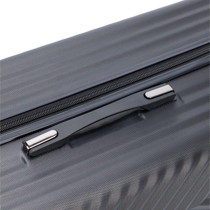 Чемодан TORBER ЛАМА, чёрный, ABS-пластик, 49 х 29,5 х 77 см, 92 л