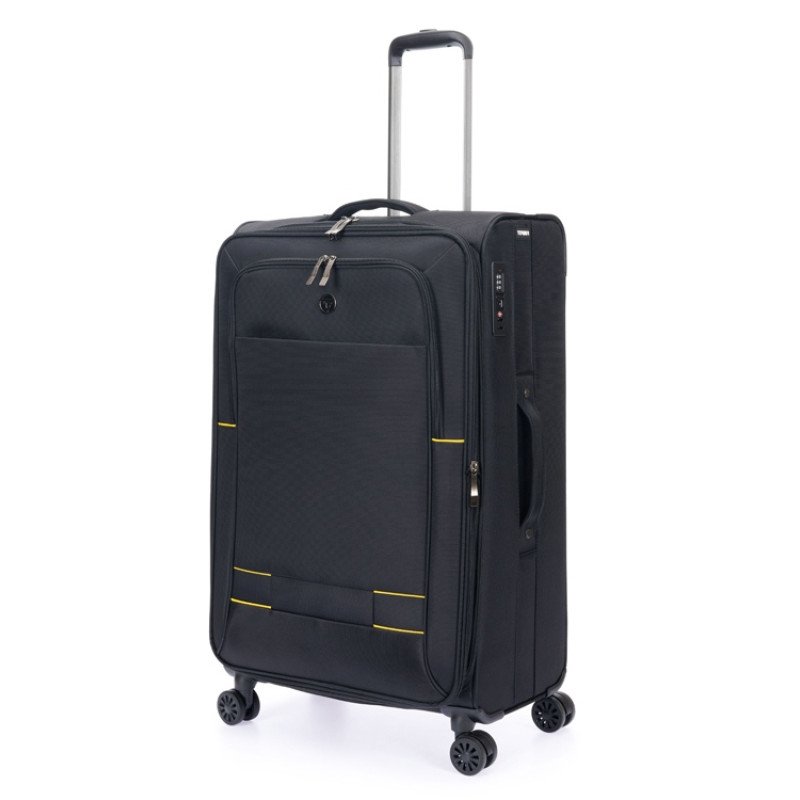 Чемодан TORBER БРОСНО, чёрный, нейлон 600D, 48 х 30 х 78 см, 85 л