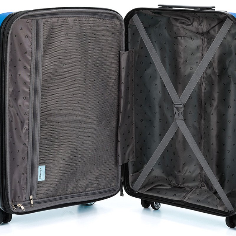 Чемодан TORBER В Отпуск, ярко-синий, полипропилен, 65,5 х 43,5 х 26 см, 62 л