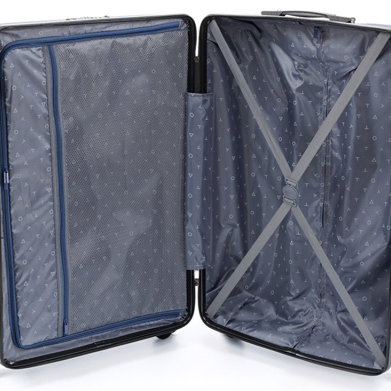 Чемодан TORBER ОНЕГА, синий, ABS-пластик, 79,5 х 51 х 29 см, 103 л