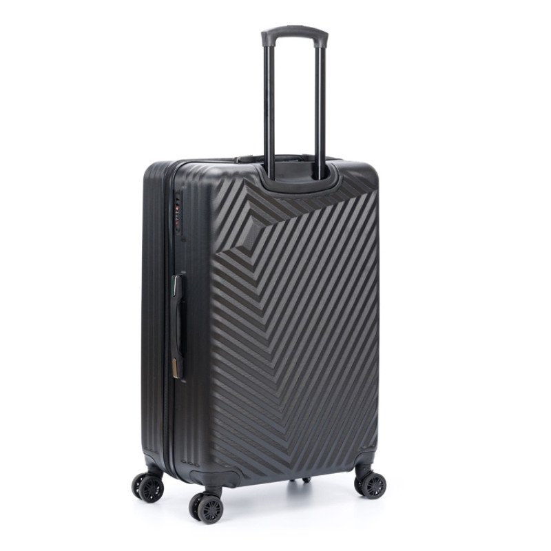 Чемодан TORBER ЛАМА, чёрный, ABS-пластик, 49 х 29,5 х 77 см, 92 л