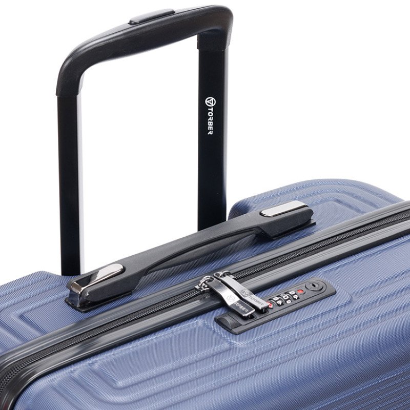 Чемодан TORBER ОНЕГА, синий, ABS-пластик, 69,5 х 46 х 26 см, 69 л