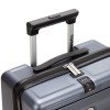 Чемодан TORBER БАЙКАЛ, тёмно-серый металлик, поликарбонат, 37,5 x 20 х 54 см, 37 л
