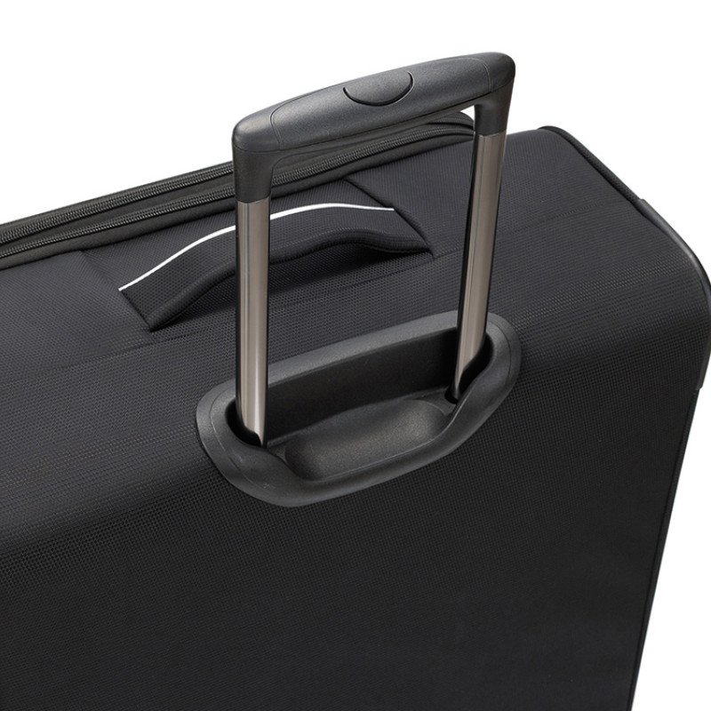 Чемодан TORBER НЕРО, чёрный, переработанный ПЭТ, 48 х 28 х 79 см, 90 л