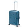 Чемодан TORBER НЕВО, синий, полипропилен, 45 х 26 х 66 см, 66 л