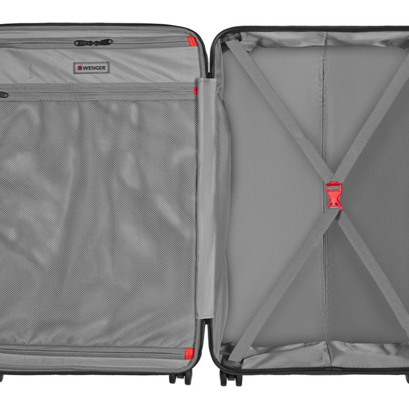 Чемодан WENGER Pegasus, черный, поликарбонат+АБС-пластик, большой, 52х76х30 см, 99 л.