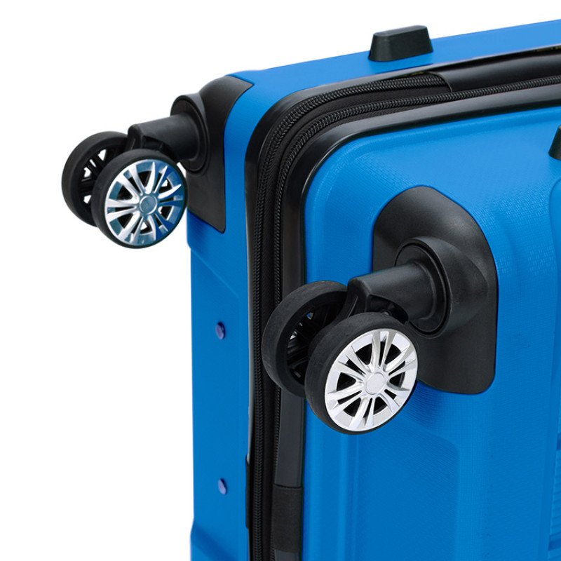 Чемодан TORBER В Отпуск, ярко-синий, полипропилен, 55 х 36 х 21,5 см, 37 л