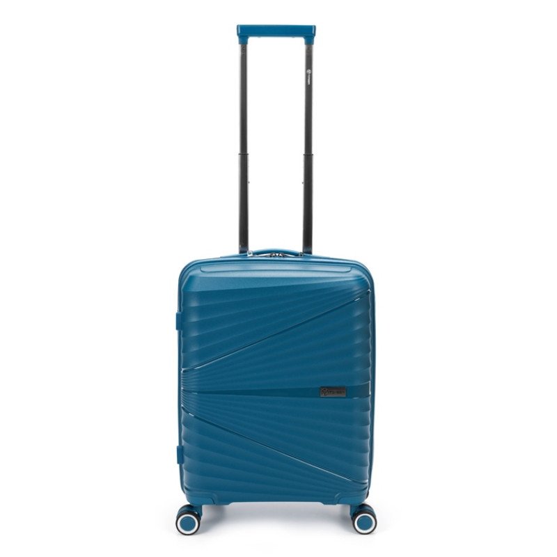 Чемодан TORBER НЕВО, синий, полипропилен, 40 х 25 х 55 см, 32 л