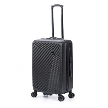 Чемодан TORBER ЛАМА, чёрный, ABS-пластик, 43 х 25,5 х 67 см, 62 л