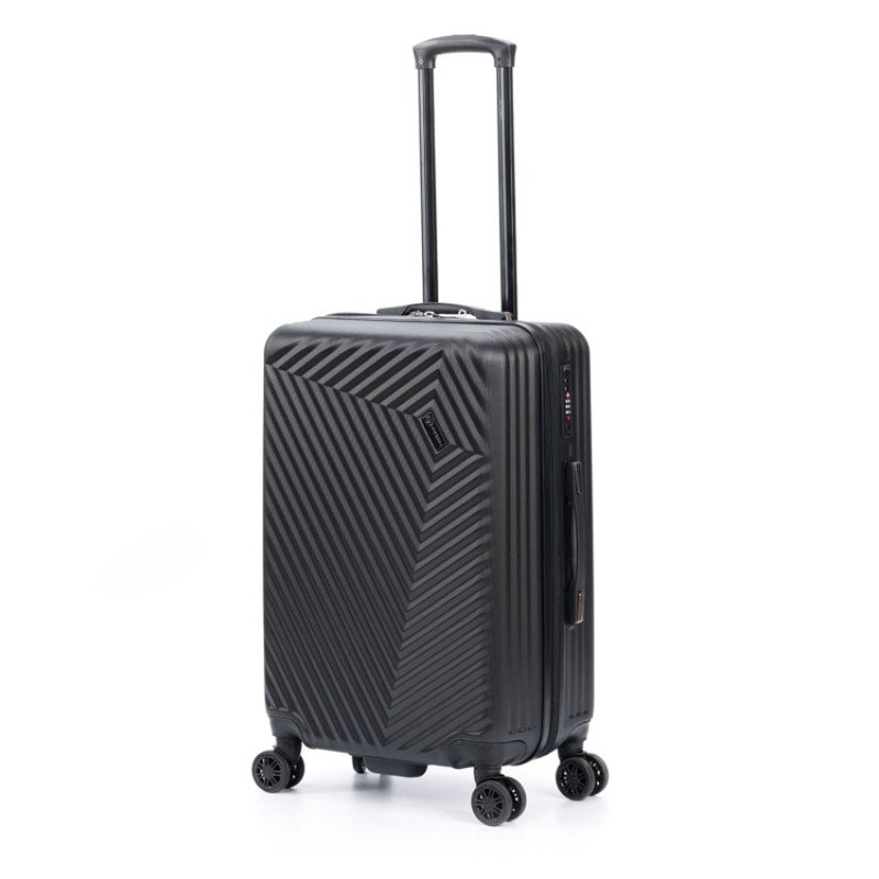 Чемодан TORBER ЛАМА, чёрный, ABS-пластик, 43 х 25,5 х 67 см, 62 л