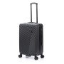 Чемодан TORBER ЛАМА, чёрный, ABS-пластик, 43 х 25,5 х 67 см, 62 л