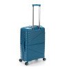 Чемодан TORBER НЕВО, синий, полипропилен, 45 х 26 х 66 см, 66 л