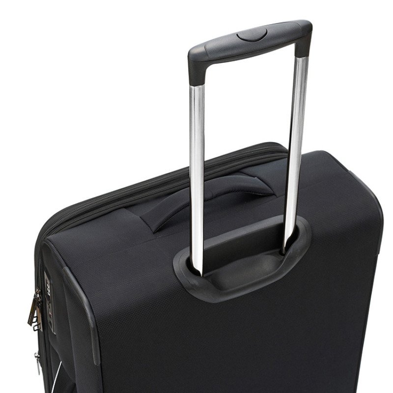 Чемодан TORBER НЕРО, чёрный, переработанный ПЭТ, 44 х 25 х 67 см, 63 л