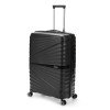 Чемодан TORBER НЕВО, чёрный, полипропилен, 49 х 28 х 76 см, 95 л