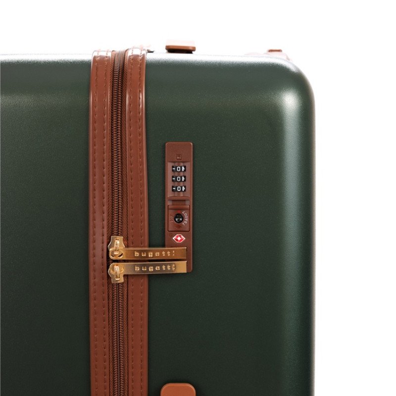 Чемодан BUGATTI АМЕЛИЯ | AMELIA, зеленый, поликарбонат / АБС-пластик, 50х29х76 см, 85 л