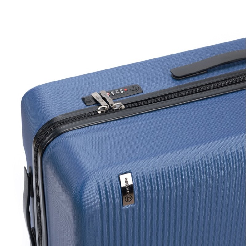 Чемодан TORBER КАСПИЙ, тёмно-синий, ABS-пластик, 43 х 26 х 68 см, 64 л