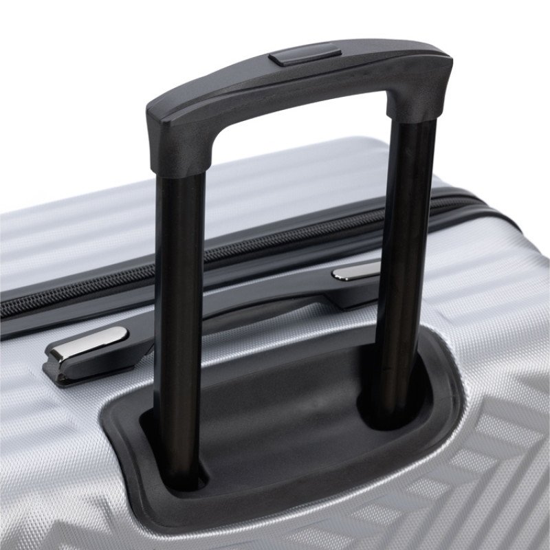 Чемодан TORBER ЛАМА, серебристый, ABS-пластик, 43 х 25,5 х 67 см, 62 л