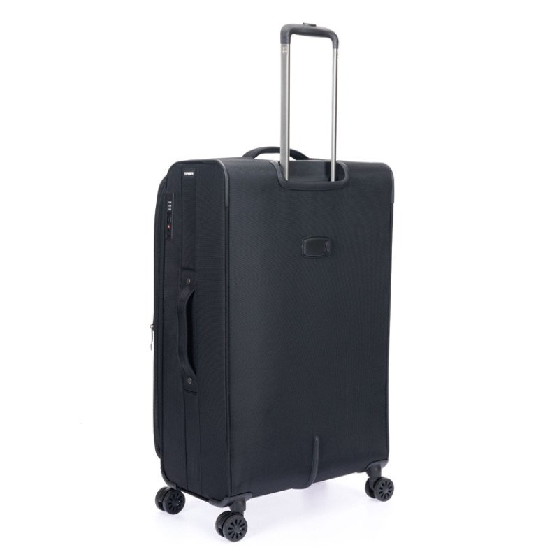 Чемодан TORBER СЕЙД, чёрный, нейлон 600D, 48 х 26.5 х 78 см, 85 л