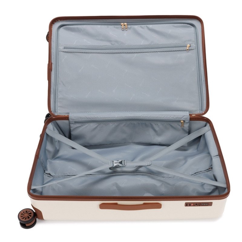 Чемодан BUGATTI АМЕЛИЯ | AMELIA, бежевый, поликарбонат / АБС-пластик, 50х29х76 см, 85 л