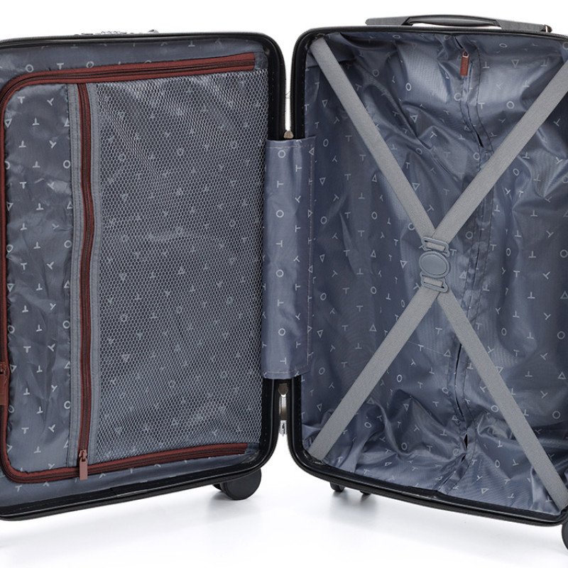 Чемодан TORBER ОНЕГА, бордовый, ABS-пластик, 59,5 х 39,5 х 24 см, 46 л