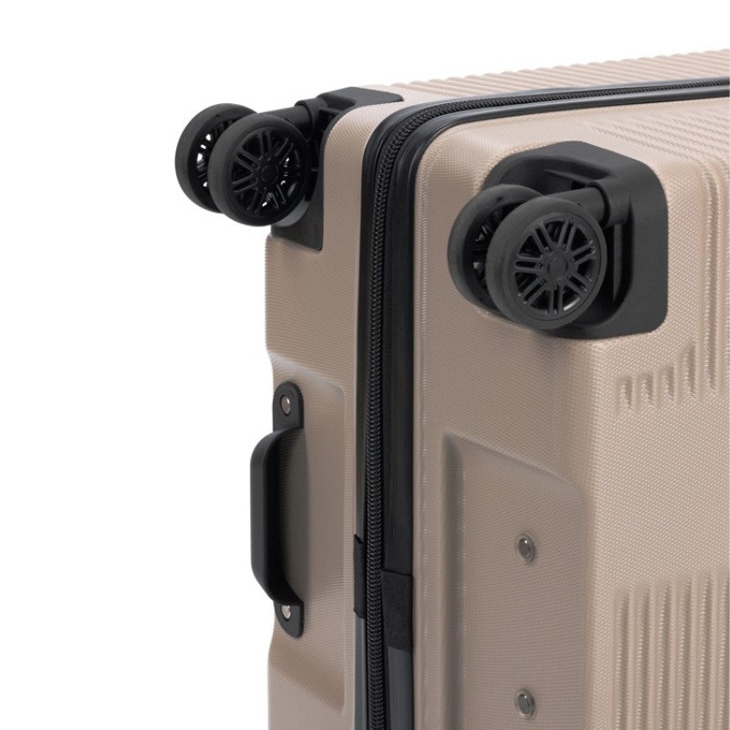 Чемодан TORBER ЭЛЬТОН, песочный, ABS-пластик, 47 х 29 х 78 см, 96 л