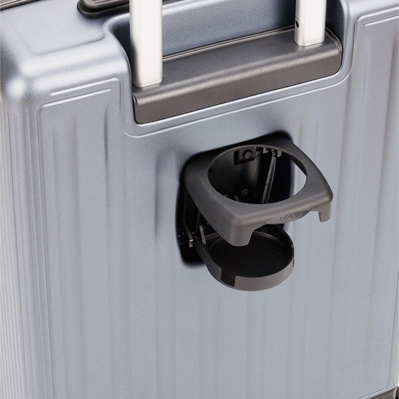 Чемодан TORBER БАЙКАЛ, тёмно-серый металлик, поликарбонат, 37,5 x 20 х 54 см, 37 л