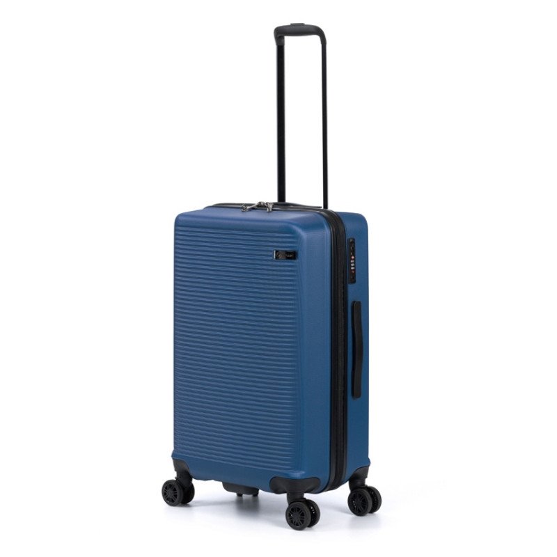 Чемодан TORBER КАСПИЙ, тёмно-синий, ABS-пластик, 43 х 26 х 68 см, 64 л