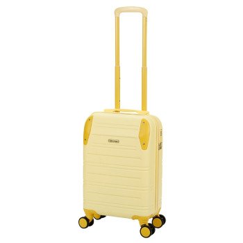 Чемодан TORBER В Отпуск, желтый, ABS-пластик, 36 х 22 х 55 см, 31 л, 2,4 кг