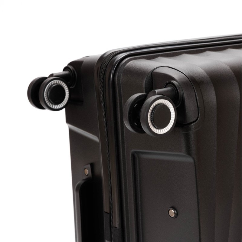 Чемодан TORBER НЕВО, чёрный, полипропилен, 49 х 28 х 76 см, 95 л