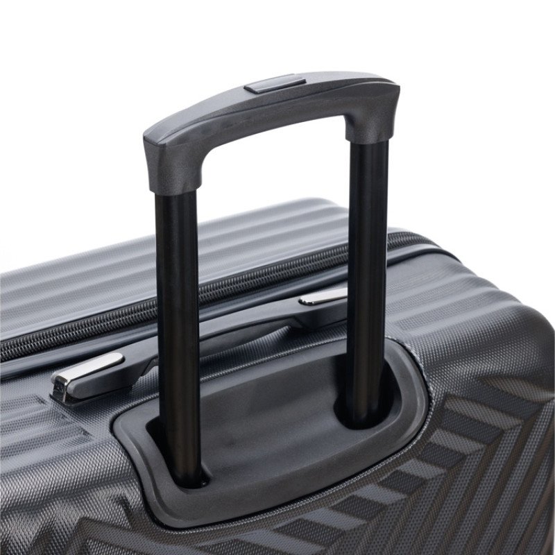 Чемодан TORBER ЛАМА, чёрный, ABS-пластик, 49 х 29,5 х 77 см, 92 л