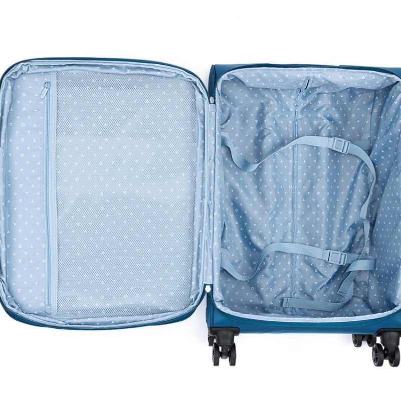 Чемодан TORBER ВИВИ, синий, полиэстер, 44 х 25 х 67 см, 63 л