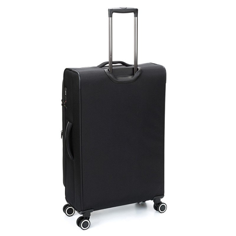 Чемодан TORBER НЕРО, чёрный, переработанный ПЭТ, 48 х 28 х 79 см, 90 л