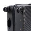 Чемодан TORBER ЛАМА, чёрный, ABS-пластик, 49 х 29,5 х 77 см, 92 л