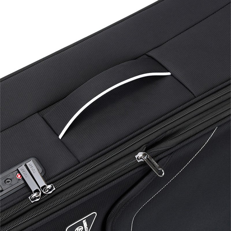 Чемодан TORBER НЕРО, чёрный, переработанный ПЭТ, 44 х 25 х 67 см, 63 л