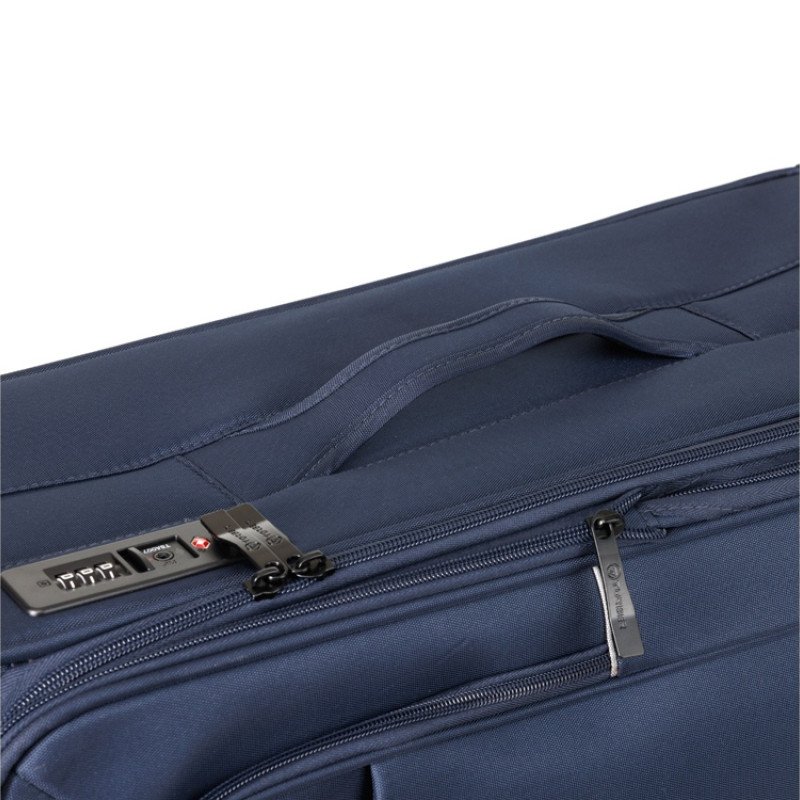 Чемодан TORBER БРОСНО, синий, нейлон 600D, 48 х 30 х 78 см, 85 л