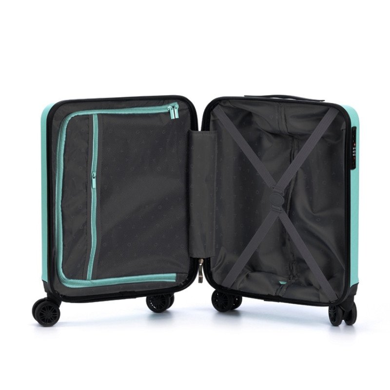 Чемодан TORBER КАСПИЙ, светло-зелёный, ABS-пластик, 38 х 20 х 54 см, 35 л