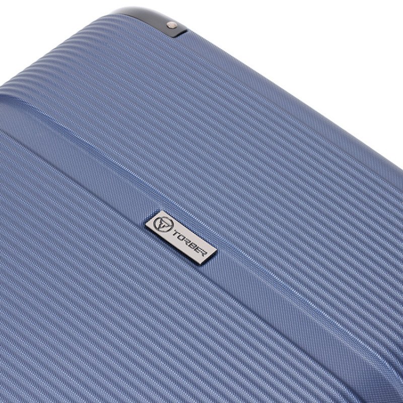 Чемодан TORBER ОНЕГА, синий, ABS-пластик, 69,5 х 46 х 26 см, 69 л