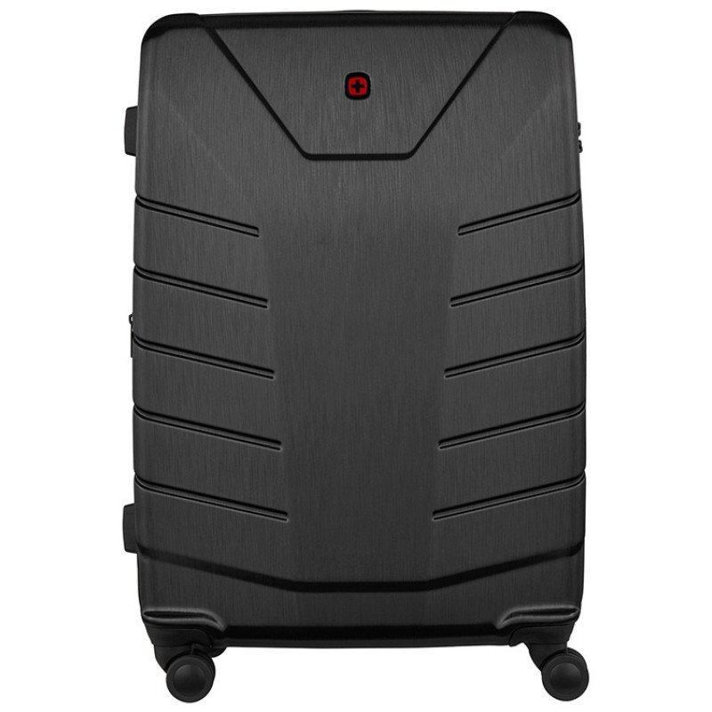 Чемодан WENGER Pegasus, черный, поликарбонат+АБС-пластик, большой, 52х76х30 см, 99 л.