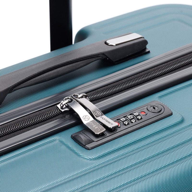 Чемодан TORBER ОНЕГА, зелёный, ABS-пластик, 79,5 х 51 х 29 см, 103 л