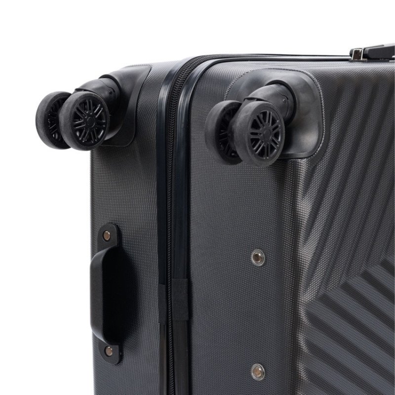 Чемодан TORBER ЛАМА, чёрный, ABS-пластик, 43 х 25,5 х 67 см, 62 л