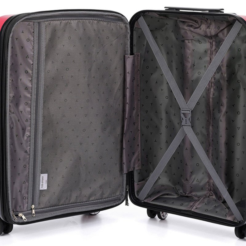 Чемодан TORBER В Отпуск, ярко-розовый, полипропилен, 55 х 36 х 21,5 см, 37 л